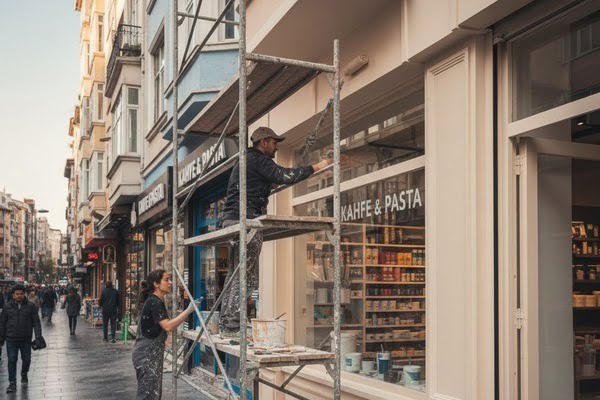 Fatih Boyacı mağaza dış cephe boyama anı