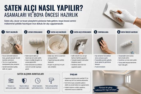 Saten Alçı Nasıl Yapılır? Aşamaları ve Boya Öncesi 3 Saten Alçı Nasıl Yapılır? Aşamaları ve Boya Öncesi Hazırlık