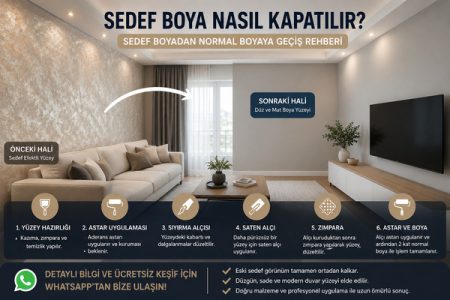 Sedef Boya Nasıl Kapatılır: Normal Boyaya Nasıl Geçilir? 2 Sedef boyadan normal boyaya geçiş öncesi ve sonrası